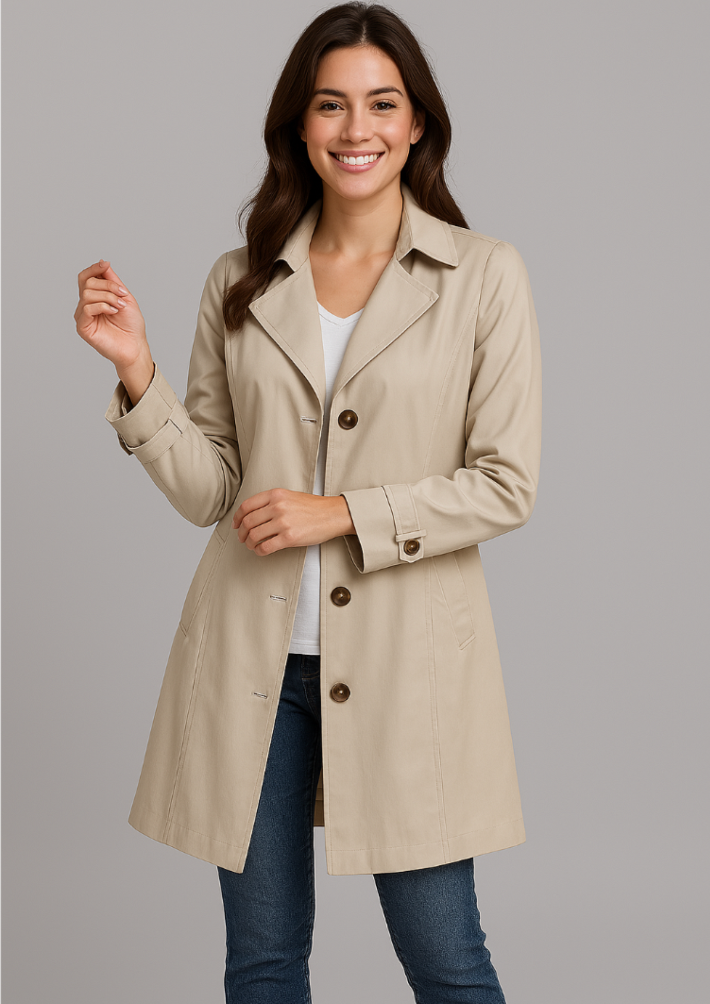 Laurian™ | Leichter Luxus in einem zeitlosen Trenchcoat