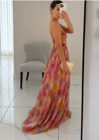 Vaëlia | Wunderschönes Maxikleid mit Blumenmuster