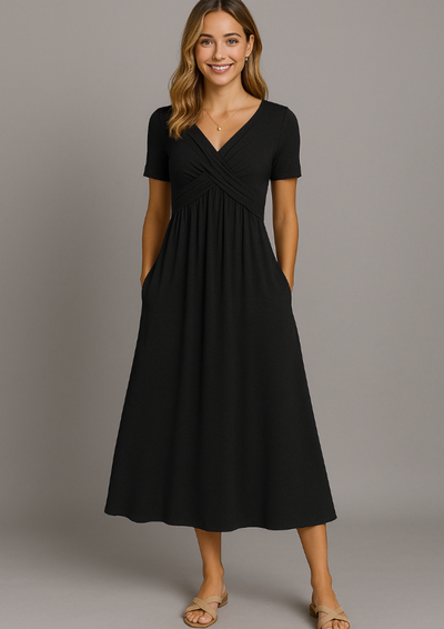 Jamaika | Elegantes Midi-Kleid mit Bauchbedeckung
