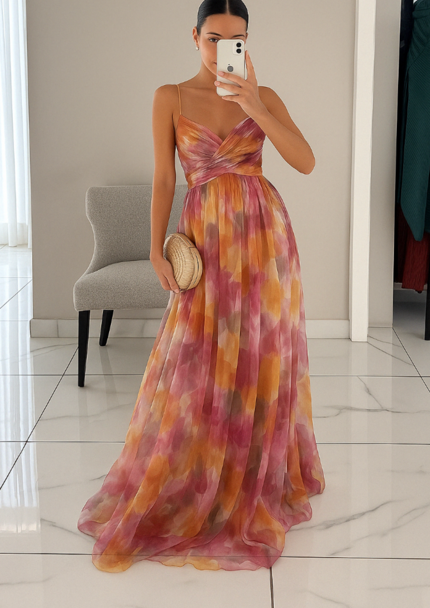 Vaëlia | Wunderschönes Maxikleid mit Blumenmuster