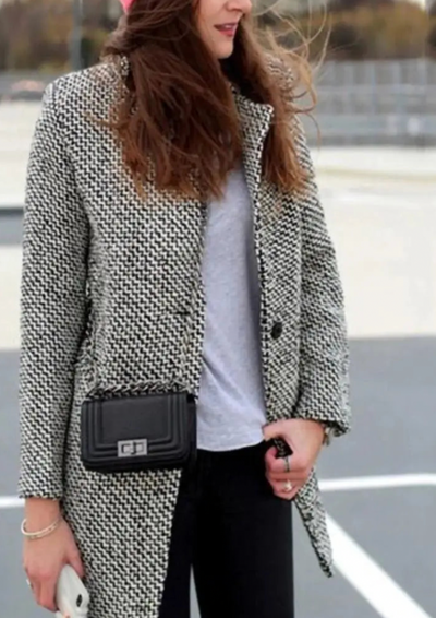 Cheska | Lange Wolljacke