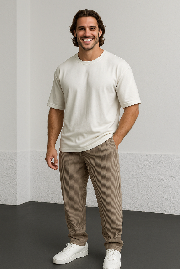 Vallier | Gerippte Relaxhosen